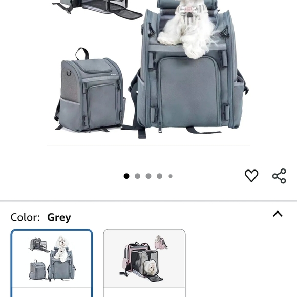 Men's Stylish Gray Backpack with Pet Carrier